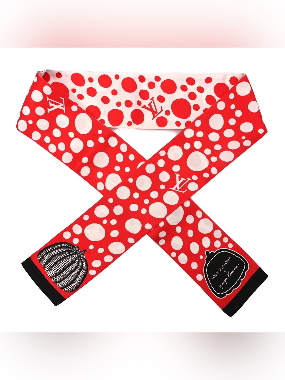 Red Polka Dot Silk Twilly Scarf – NWT